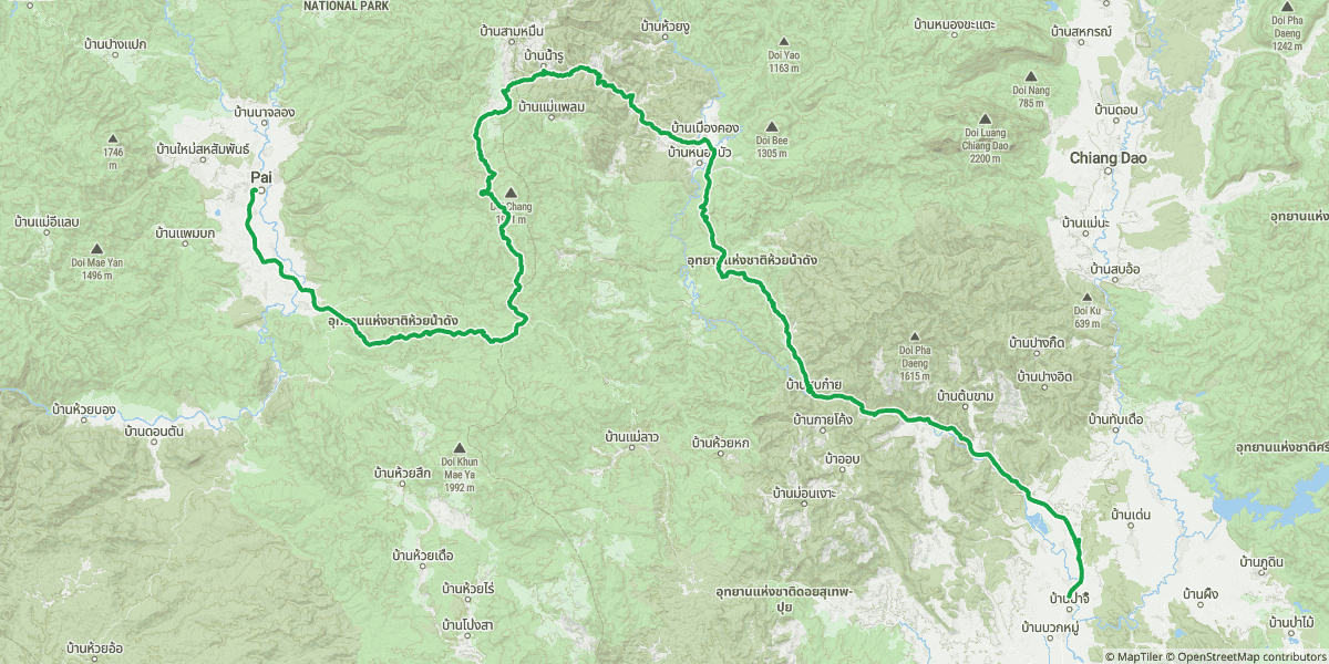 Day 3 — back to Chiang Mai via Huai Nam Dang National Park, the Muang Khong descent, and Mae Taeng.