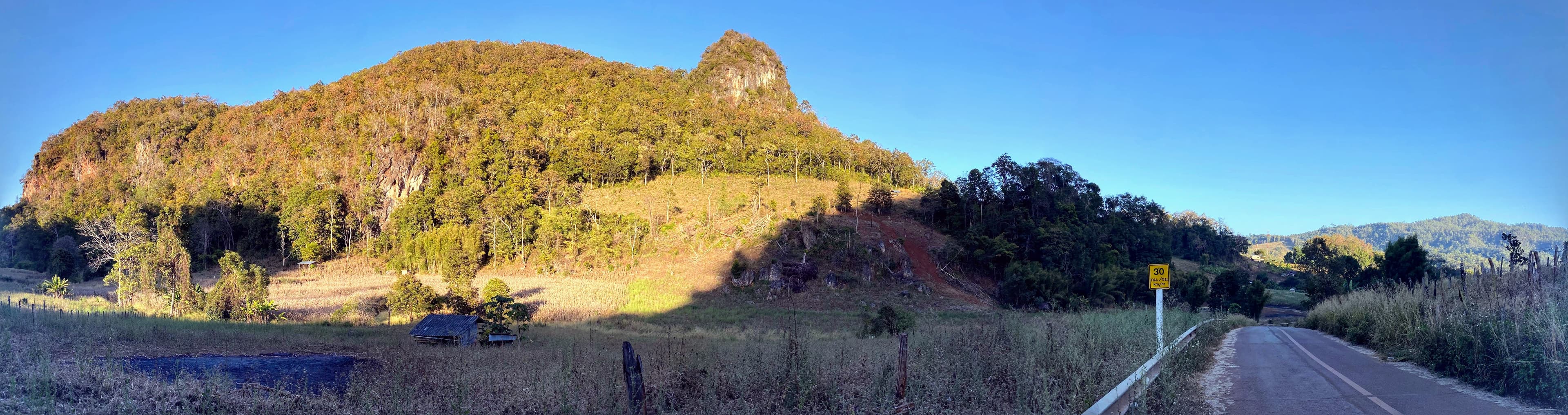 Pang Mapha limestone karst — the geological signature of this part of the country.
